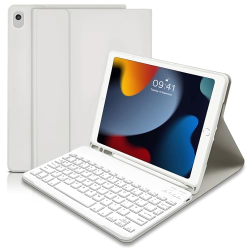 tititinita iPad 10.2 Tastaturhülle für iPad 9. Generation (2021)/8. Generation (2020)/7. Generation (2019), schlanke Smart 10,2 Zoll iPad-Hülle mit Bluetooth-Tastatur für iPad Air 3/iPad Pro 10,5 von tititinita