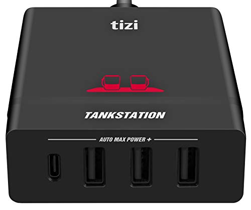 equinux tizi Tankstation USB-C + 3 USB-A (75W) mit bis zu 60W USB-C PD Leistung - 4-Port-Ladegerät mit Power Delivery, kompatibel mit Apple MacBook Pro, iPad, iPhone. von tizi