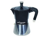 Tognana Porcellane WS43003SPHA, Mokka-Kanne, 0,18 l, Schwarz, Silber, Aluminium, 3 Tassen, Sphera von tognana