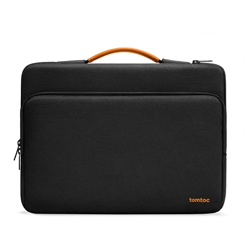 tomtoc 360° Tasche Hülle für 13 Zoll MacBook Air 2024-2018 M3/A3113 M2/A2681 M1/A2337, 13-Zoll MacBook Pro M2/A2686 M1/A2338 2022-2016, Wasserabweisend Laptoptasche Laptophülle Aktentasche Sleeve von tomtoc