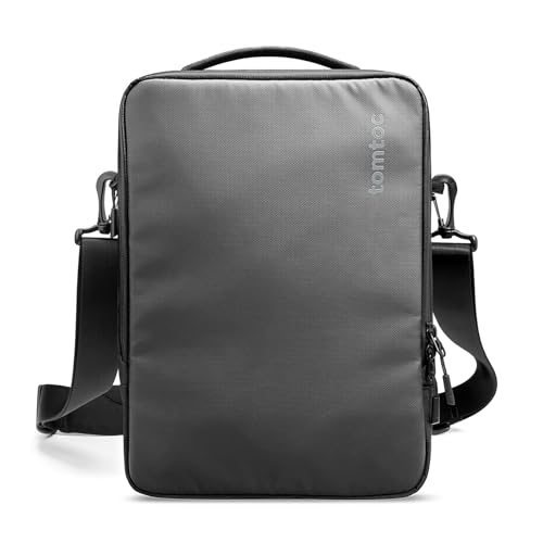 tomtoc 360° Tasche Hülle für 14-Zoll MacBook Pro M3/M2/M1 Pro/Max A2992 A2918 A2779 A2442 2023-2021, 13 Zoll Neu MacBook Air/Pro, Wasserabweisend Premium Laptop Schultertasche Notebooktasche von tomtoc