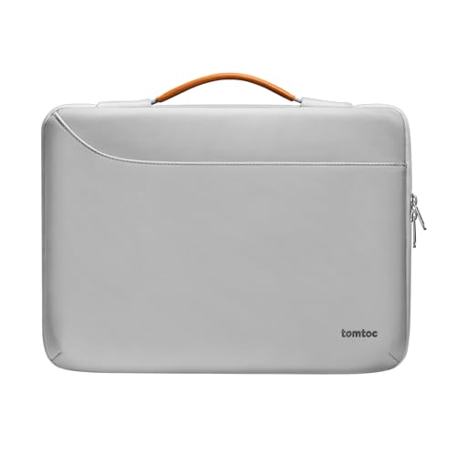 tomtoc 360° Tasche Hülle für 14 Zoll Neu MacBook Pro M3/M2/M1 Pro/Max A2992 A2918 A2779 A2442 2023-2021, 12,9" iPad Pro mit Keyboard, Wasserabweisend Laptoptasche Laptophülle Aktentasche von tomtoc