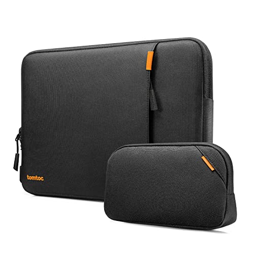 tomtoc 360° Tasche Hülle für 15-Zoll Neu MacBook Air M3/A3114 M2/A2941 2024-2023, 2024 15 Zoll Microsoft Neu Surface Laptop Copilot+ PC, 15" Surface Laptop 6/5/4/3, Laptophülle mit Zubehör Tasche von tomtoc