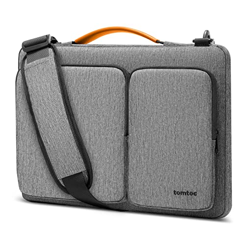 tomtoc 360° Tasche Hülle für 15-Zoll Neu MacBook Air M3/A3114 M2/A2941 2024-2023, 15 Zoll Microsoft Surface Laptop 6/5/4/3, Wasserabweisend Laptoptasche Laptophülle Schultertasche Sleeve von tomtoc