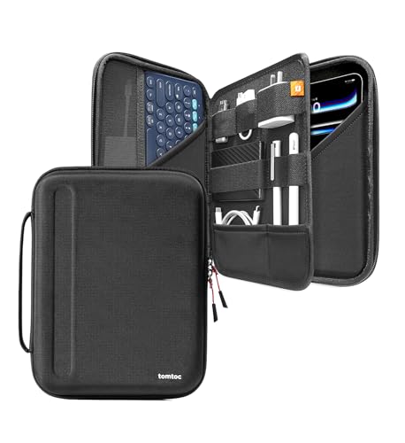 tomtoc Portfolio Tablet Tasche für 11 Zoll iPad Pro M4 & iPad Air M3/M2 2025-2024, 11 Zoll iPad (A16) 2025, iPad 10/iPad Air 5, Galaxy Tab A9+/S9/FE, Hartschale Hülle für Magic/Smart Keyboard/Zubehör von tomtoc