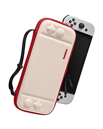 tomtoc Slim Tasche Case für Nintendo Switch / Switch OLED Modell, Ultra-dünn, Schlank, Leicht Hartschalen, Rundumschutz Tragetasche für Switch Konsole und 10 Spiele, Eva Hard Schutzhülle von tomtoc