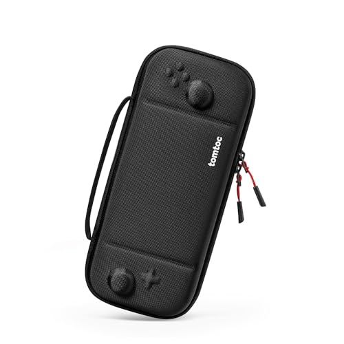 tomtoc Tasche Case für Hori Nintendo Switch Split Pad Compact, Ultra-dünn, Rundumschutz Tragetasche für Switch Konsole und 10 Spiele, Slim Hard Schutzhülle für Split Pad Fit Controller, Schwarz von tomtoc