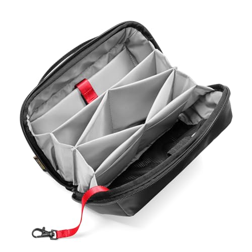 tomtoc Kabel Organizer Tasche Kabeltasche, Elektronik Tech Pouch Laptop Zubehörtasche, Vielseitig Reise Cable Bag für Ladekabel, Festplatte, MacBook Adapter, Ladegerät, PowerBank, SD Karten von tomtoc