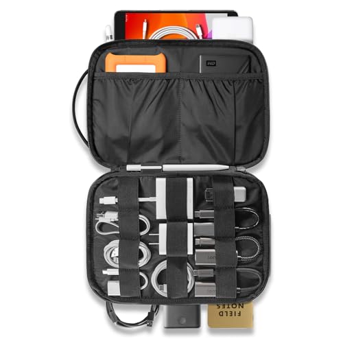 tomtoc Zubehörtasche Kabeltasche, Laptop Zubehör Organizer Tasche Kabeltasche Festplattentasche für Adapter, Ladegerät, Kabel, Festplatte, USB Stick, Power Bank, Reise Accessoires Case von tomtoc