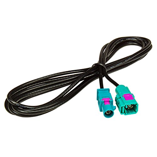 tomzz Audio 1600-012 Fakra Antennen-Verlängerung 2m 200cm Fakra (M) Stecker auf Fakra (F) Buchse Kabel RG174 Typ Z codiert von tomzz Audio