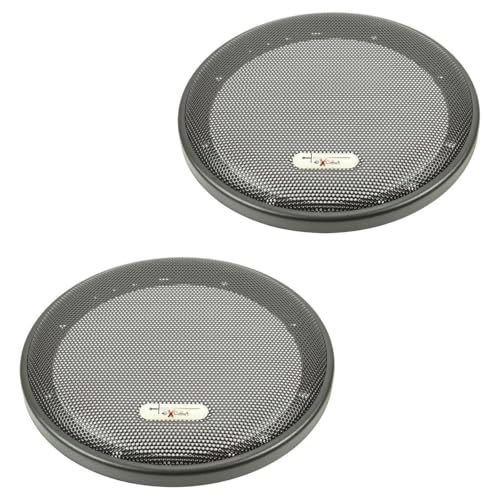 tomzz Audio 2800-002-1 Excalibur Lautsprecher Gitter Grill für 165mm DIN Lautsprecher schwarz 2-teilig Kunststoffring mit Metallgitter Satz von tomzz Audio