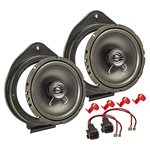 tomzz Audio 4006-001 Lautsprecher Einbau-Set kompatibel mit Chevrolet Cruze Camaro Hummer H2 H3 165mm Koaxial System TA16.5-Pro von tomzz Audio