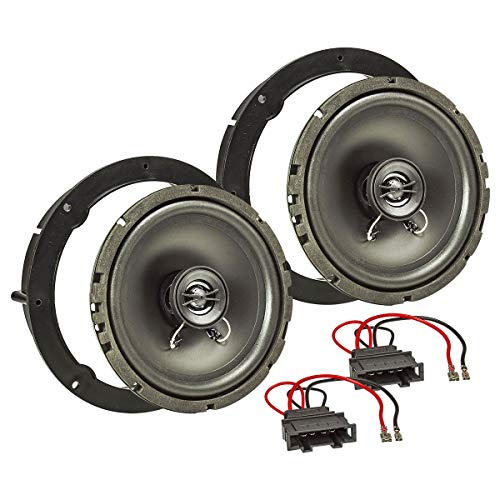 tomzz Audio 4057-006 Lautsprecher Einbau-Set kompatibel mit VW Golf 4 5 6 7 Polo Passat Up Amarok Jetta Lupo EOS 165mm Koaxial System TA16.5-Pro von tomzz Audio