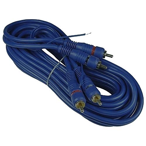 tomzz Audio 5500-001 Profi RCA Cinchkabel 5m, 2-Fach geschirmt, blau, mit Remoteleitung von tomzz Audio