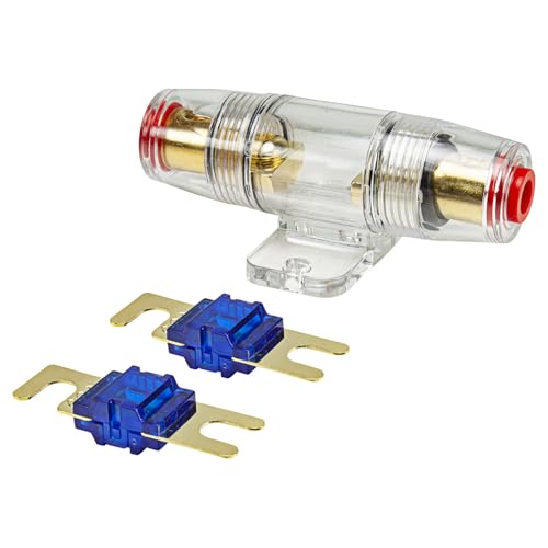 tomzz Audio 5800-054 Mini ANL Sicherungshalter transparent für Kabel bis 25qmm + 2 x 60A Sicherung von tomzz Audio