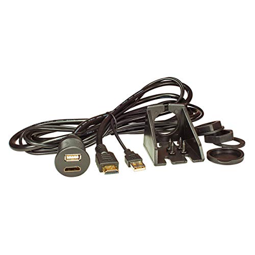 tomzz Audio 9000-006 USB 2.0 Typ A + HDMI Einbaubuchse Steckdose, Einbau, mit 200cm Kabel von tomzz Audio