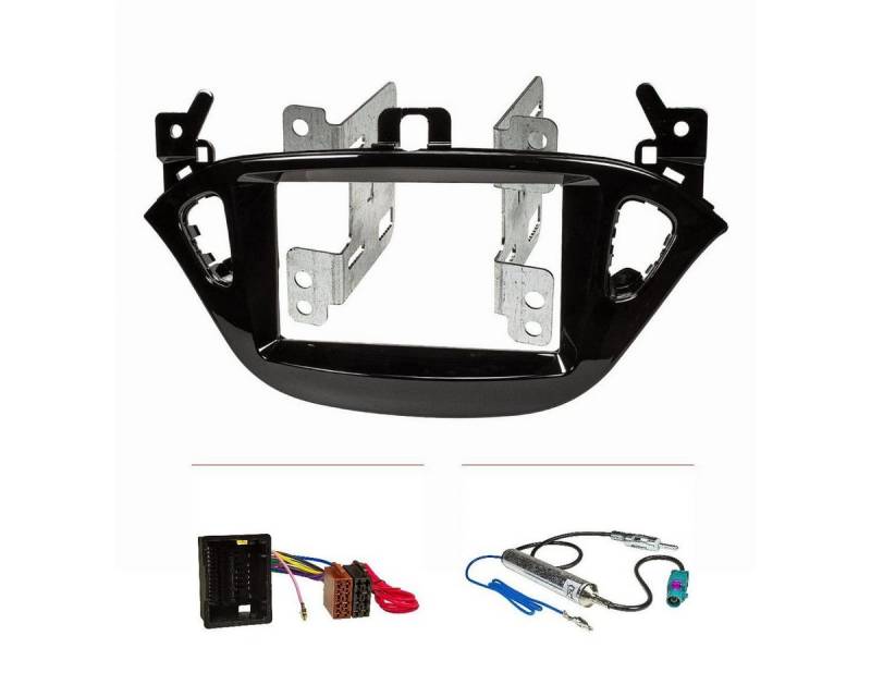 tomzz Audio Doppel DIN Radioblende Set HQ-Optik passt für Opel Corsa E ab Bj.2015 Autoradio von tomzz Audio