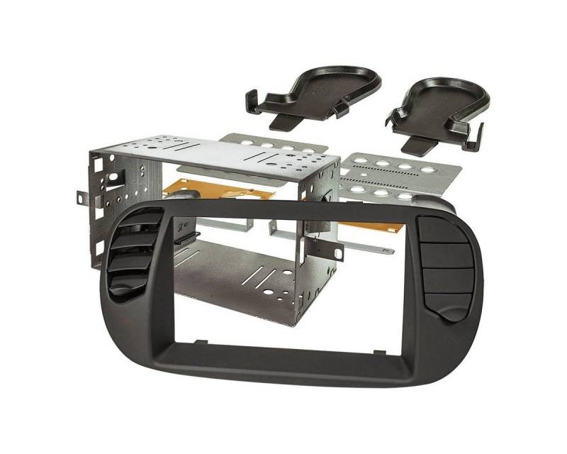 tomzz Audio Doppel DIN Radioblende Set passt für Fiat 500 Bj.2008-2015 schwarz sof Autoradio von tomzz Audio