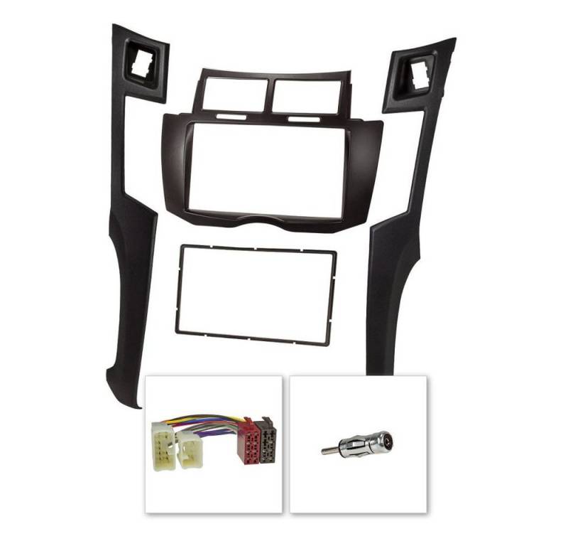 tomzz Audio Doppel DIN Radioblende Set passt für Toyota Yaris XP9 Bj.2007-2011 sch Autoradio von tomzz Audio