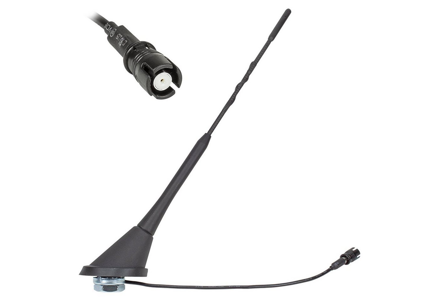 tomzz Audio KFZ Antenne Dachantenne 16V Verstärker RAKU 2 II passt für Audi Opel S Autoradio-Ersatzantennenstab von tomzz Audio
