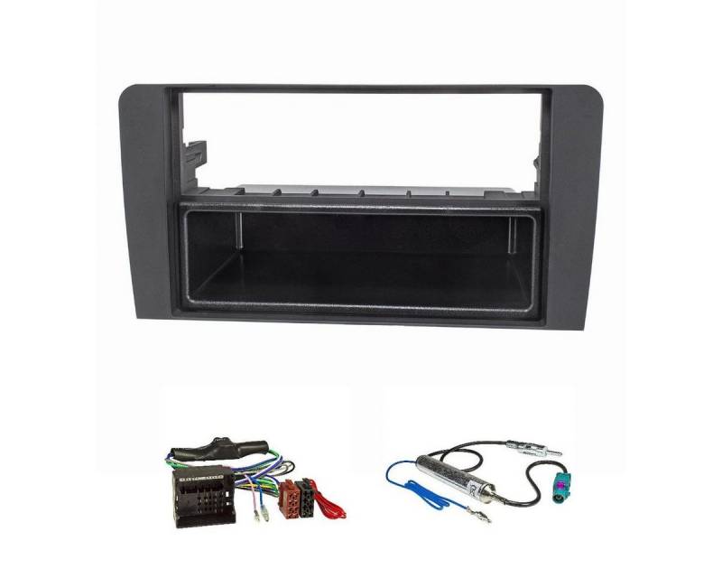 tomzz Audio Radioblende Set passt für Audi A3 8P 8PA schwarz mit Aktivsystemadapte Autoradio von tomzz Audio