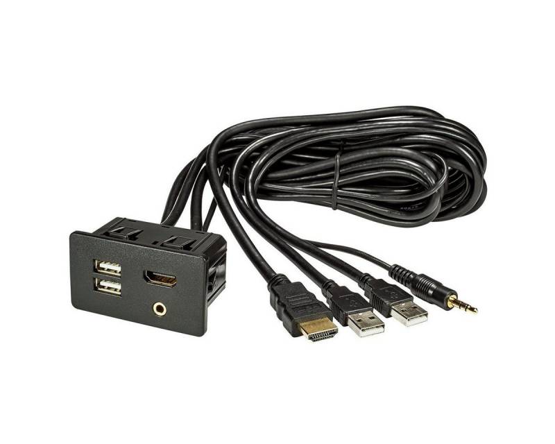 tomzz Audio USB 2.0 Typ A + HDMI + AUX Einbaubuchse Steckdose Einbau mit 180cm Kab KFZ Adapter von tomzz Audio