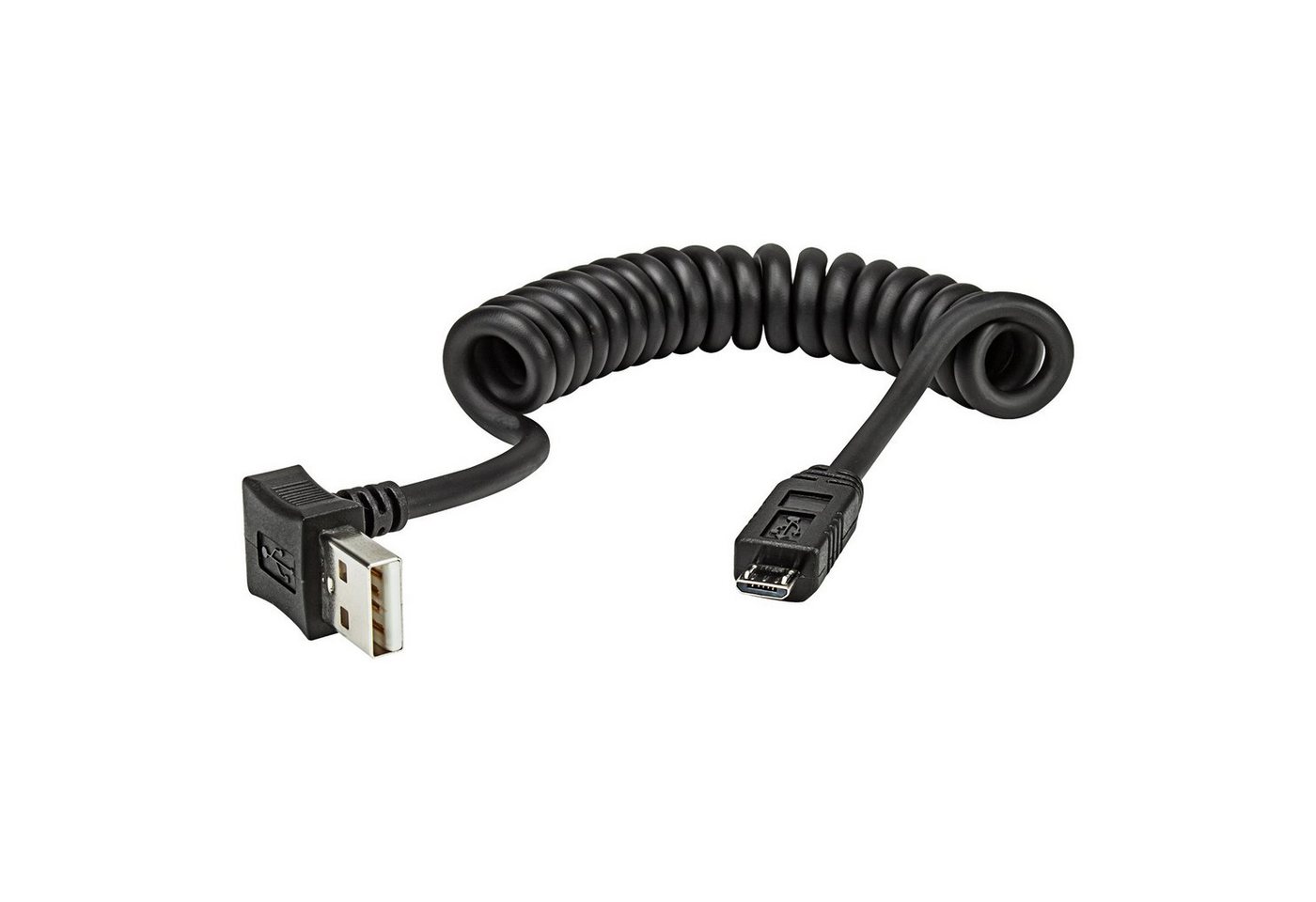 tomzz Audio USB 2.0 Typ A Lade und Datenkabel Spiralkabel passend Micro USB Länge KFZ Adapter von tomzz Audio