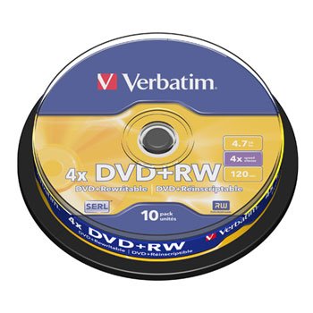 tonerahorro ® Für den Einsatz in Verbatim DVD+RW Wiederaufladbar 4X 4,7 GB (Schrank 10 Stück) von tonerahorro