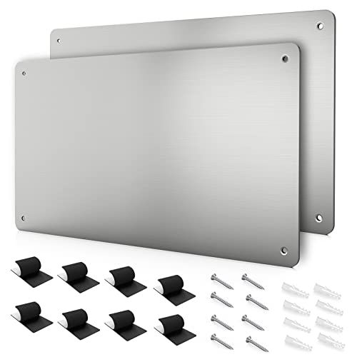 2 PACK 43.5 x 30 cm Edelstahl Metall Magnettafel - Magnetwand zum Anzeigen von Magnetbuchstaben, Zahlen, Tieren, Gedichten, Gewürzdosen, Notizen, Fotos, geeignet für küche, Kabine, Schrank 2 PACK 43.5 x 30 cm Edelstahl Metall Magnettafel - Magnetwand zum Anzeigen von Magnetbuchstaben, Zahlen, Tieren, Gedichten, Gewürzdosen, Notizen, Fotos, geeignet für küche, Kabine, Schrank von tonhui