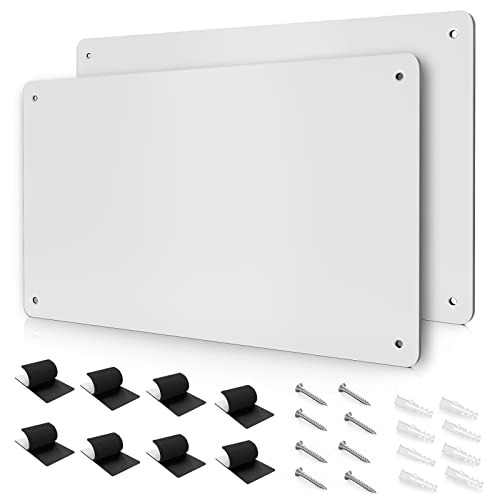 2 PACK 43.5 x 30 cm Weiß Metall Magnettafel - Magnetwand zum Anzeigen von Magnetbuchstaben, Zahlen, Tieren, Gedichten, Gewürzdosen, Notizen, Fotos, geeignet für küche, Kabine, Schrank 2 PACK 43.5 x 30 cm Weiß Metall Magnettafel - Magnetwand zum Anzeigen von Magnetbuchstaben, Zahlen, Tieren, Gedichten, Gewürzdosen, Notizen, Fotos, geeignet für küche, Kabine, Schrank von tonhui