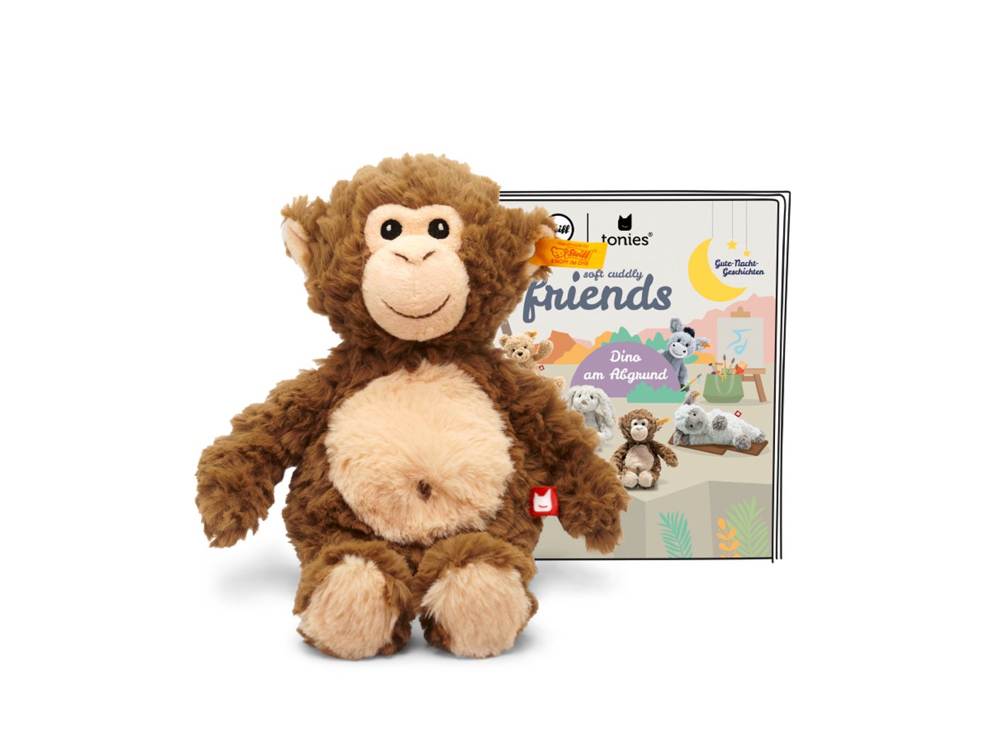 tonies Hörspielfigur Soft Cuddly Friends Bodo Schimpanse, (für die Toniebox, 1-St., Magnethaftend & handbemalt), Hören, Spielen & Sammeln von tonies