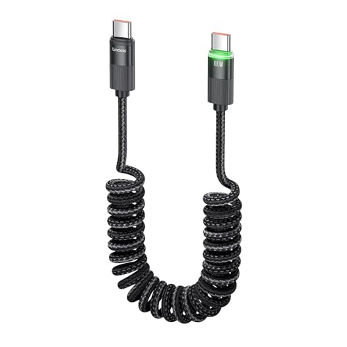 TOOCKI USB-C auf USB-C Kabel, ausziehbar, 100 W, 40 cm bis 1,10 m, USB-Ladekabel, geflochten, aus langlebigem Nylon, kompatibel mit iPhone 16 15 Plus Pro Max MacBook Pro iPad Galaxy S24 Plus Ultra S23 TOOCKI USB-C auf USB-C Kabel, ausziehbar, 100 W, 40 cm bis 1,10 m, USB-Ladekabel, geflochten, aus langlebigem Nylon, kompatibel mit iPhone 16 15 Plus Pro Max MacBook Pro iPad Galaxy S24 Plus Ultra S23 von toocki