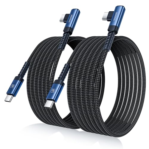toocki USB C Kabel 60W [2 Stück] [2M+2M] USB C auf USB C PD 3.0 Schnellladekabel USB C, Nylon Ladekabel USB C für iPhone 16 Pro max Samsung Galaxy S24 S23 S22 Note 20 iPad Pro Air mini Macbook Pixel von toocki