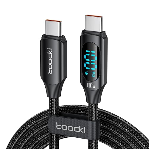 toocki 100W USB C auf USB C Kabel, 2M 5A Schnellladekabel Ladekabel PD QC5.0 with LED Display,Kompatibel mit iPhone 16/16 Pro/16 Pro Max MacBook Pro Air iPad Pro Air Galaxy S24 S23 Pixel Switch toocki 100W USB C auf USB C Kabel, 2M 5A Schnellladekabel Ladekabel PD QC5.0 with LED Display,Kompatibel mit iPhone 16/16 Pro/16 Pro Max MacBook Pro Air iPad Pro Air Galaxy S24 S23 Pixel Switch von toocki
