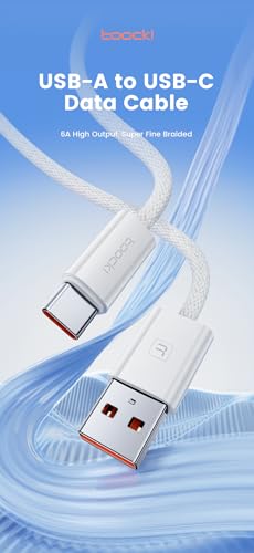 toocki USB-A auf USB-C Kabel, 6 A, 120 W, 1,50 m, Nylon, geflochten, kompatibel mit iPhone 16 15 Plus Pro Max MacBook Pro iPad Galaxy S24 Plus Ultra S23 S22 toocki USB-A auf USB-C Kabel, 6 A, 120 W, 1,50 m, Nylon, geflochten, kompatibel mit iPhone 16 15 Plus Pro Max MacBook Pro iPad Galaxy S24 Plus Ultra S23 S22 von toocki