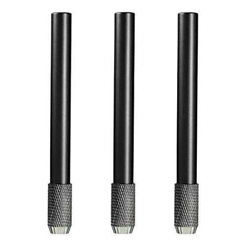 3 Stück Einzelner Kopf Bleistiftverlängerung Bleistift Extender Halter für Bleistift Buntstifte, Verstellbar Aluminiumlegierung Werkzeug Stiftverlängerung von tooloflife