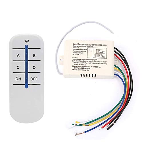 Drahtlose Fernbedienung für Wandschalter, 1/2/ 3/4 Wege-EIN/AUS 220 V Digitaler Funk-Wandlichtempfänger Sender Fernbedienungsschalter mit Batterie von tooloflife