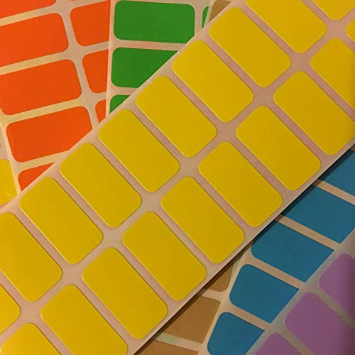 Farbkodierung Etiketten Markier Label Bunt Selbstklebend Farbige Quadratische Papier Label - 240 Stück, 35.6x16.9mm, Gelb von tooloflife