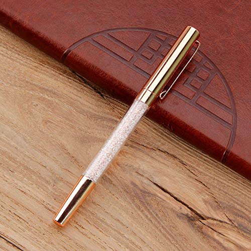 Kugelschreiber Bling Metall Kugelschreiber Kristalle Diamanten Strass Stift hübsch glänzend schwarze Tinte von tooloflife