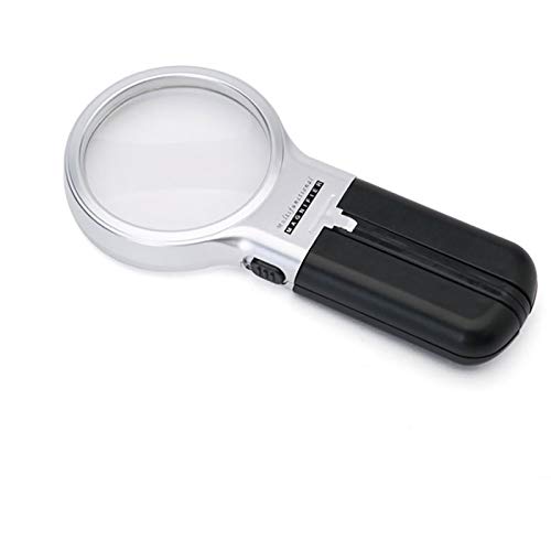 Lupe mit Licht 3X Handlupe Lupe mit LED Licht beleuchtete Lupe zum Lesen, Inspektion, Hobby & Basteln von tooloflife