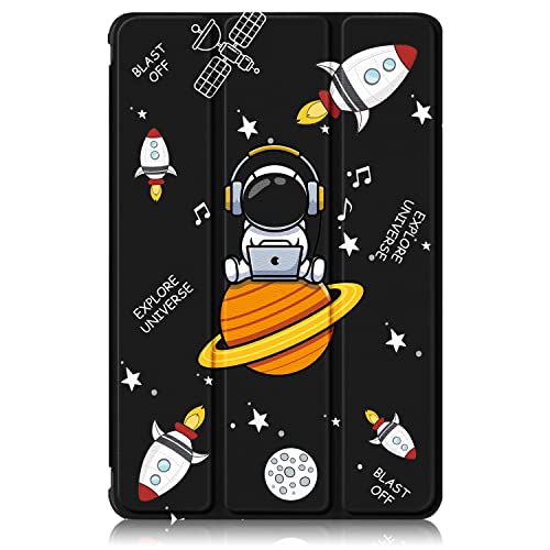 TOPCASE Schutzhülle für Samsung Galaxy Tab A8 25,7 cm (10,5 Zoll), SM-X200/SM-X205 2021, ultradünn, mit Standfunktion, Smart Cover, faltbar, Astronaut Saturn von topCASE
