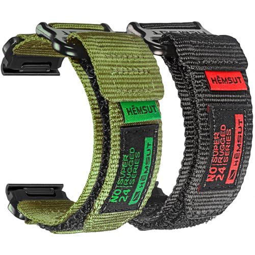 22mm Klettverschluss Nylon Armband Kompatibel mit Garmin- Ultraleicht & Atmungsaktiv -für Fēnix 8 Solar 47 mm/8 AMOLED 47 mm/Fēnix E/Fēnix 7 Pro/Forerunner/Approach/MARQ Robustes Ersatzband für Männer von torbollo