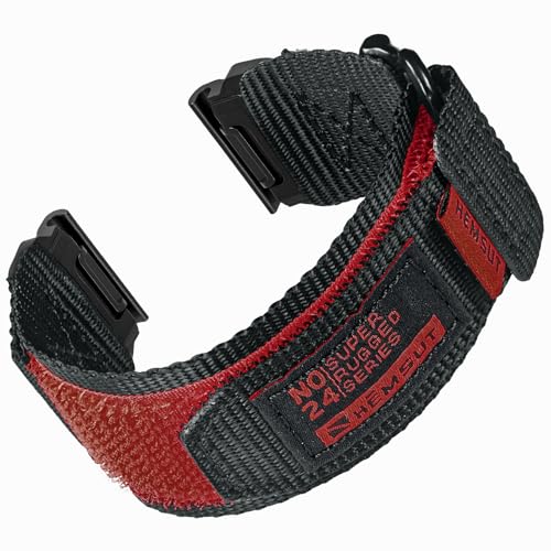 22mm Nylon Armband Kompatibel mit Garmin Fēnix 8 Solar/8 AMOLED 47 mm/Fēnix 7/Fēnix 6/Fēnix 5/Forerunner 965/Instinct/MARQ Klettverschluss Ultraleicht & Atmungsaktiv Robustes Ersatzband für Männer von torbollo
