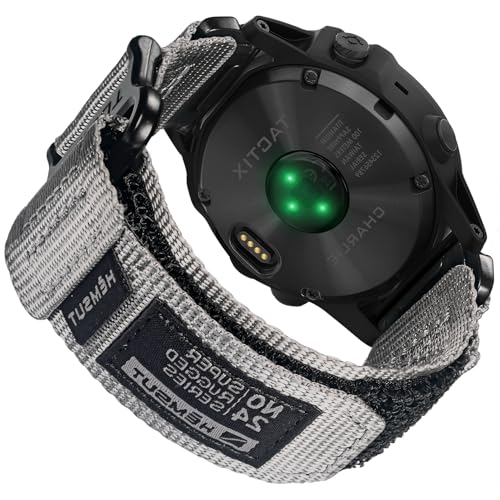26mm Nylon Armband Kompatibel mit Garmin Fenix 8 AMOLED 51mm/8 Solar 51mm/Fenix 5X/Fenix 6X/Fēnix 7X/Fenix 3/Enduro/Quatix 3 Klettverschluss Ultraleicht & Atmungsaktiv Robustes Ersatzband für Männer von torbollo