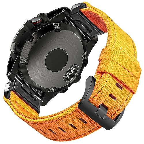 Kompatibel mit Garmin, Canvas-Uhrenband Sportband für fēnix/Forerunner/Approach/MARQ/Quatix/Instinct/D2/Tactix, robustes Ersatzband für Männer von torbollo
