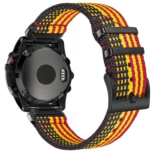 Nylon Armband Kompatibel mit Garmin, 26mm Robustes Schnellverschluss Uhrenarmband für Fenix 7X/Fēnix 7X pro/Fenix 6X/Fenix 6X pro/Fenix 5X/Fenix 5X plus/Enduro/Descent Mk2 Ersatzband für Männer Nylon Armband Kompatibel mit Garmin, 26mm Robustes Schnellverschluss Uhrenarmband für Fenix 7X/Fēnix 7X pro/Fenix 6X/Fenix 6X pro/Fenix 5X/Fenix 5X plus/Enduro/Descent Mk2 Ersatzband für Männer von torbollo