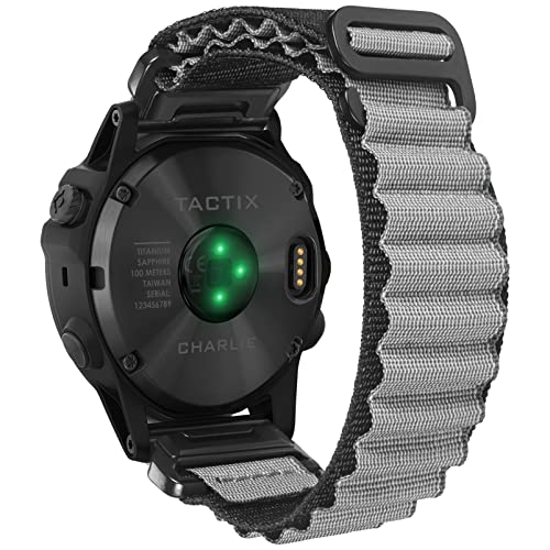 Nylon Uhrenarmband Kompatibel mit Garmin Sportarmband für fēnix/Forerunner/Vivoactive/Approach/MARQ/quatix/D2 Serie Robustes Ersatzband für Männer von torbollo