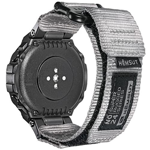 torbollo Armband kompatibel mit Amazfit T-Rex/T-Rex 2/T-Rex Pro/T-Rex Ultra, robustes Nylon Uhrenarmband mit Klettverschluss Ersatzarmband gewebtes Loop-Design Sportarmband mit 2 Schraubendreher von torbollo