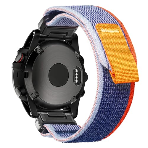 torbollo Uhrenarmband Kompatibel mit Garmin, gewebt Sportarmband für fēnix/Forerunner/Approach/MARQ/quatix/D2 Serie Robustes Ersatzband für Männer von torbollo
