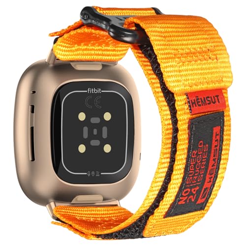 torbollo Watch Band kompatibel mit Fitbit Versa 3/Versa 4/ Fitbit Sense/Sense 2, robuste Nylon Sport verstellbaren Riemen militärischen taktischen Stil Ersatz Armband für Männer von torbollo